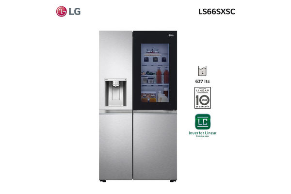 Refrigerador LG Side by Side InstaView, Craf Ice y ThinQ™ Inverter Silver 637 L en El País