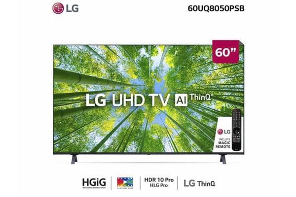 Smart TV LG 60" 4K UHD AI ThinQ 60UQ8050PSB en El País