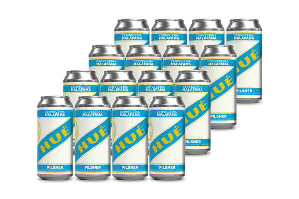 Cerveza Pack x16 MALAFAMA Hué Pilsen Lager Lata 473 ml en El País
